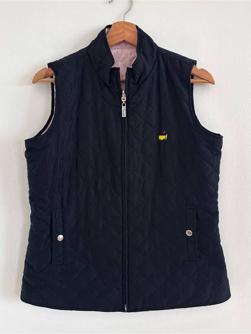 Masters Magnolia Lane reversible quilted golf vest Navy Medium